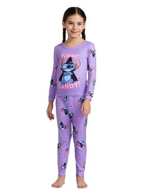 DISNEY STITCH 💜Gimme Candy💜 HALLOWEEN TWO PIECE PAJAMA SET SIZE 8 🌟EUC🌟